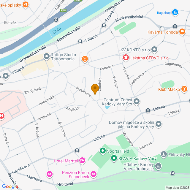 Obrázek mapy, kde se nachází škola