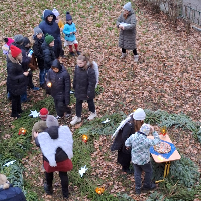 Vánoční světelná spirála